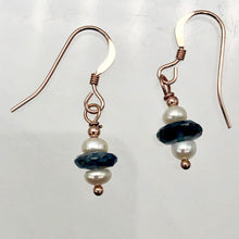 Load image into Gallery viewer, London Blue Topaz 14K Rose Gold Filled Drop | 2 | Blue | 1 Earrings |