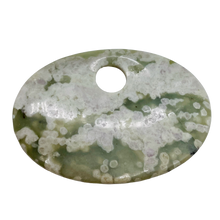 Load image into Gallery viewer, Harmony Stone Oval Centerpiece Bead - Snowy Forests | 63x45x8mm | 1 Bead |