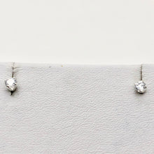 Load image into Gallery viewer, April Birthstone 3mm Clear Cubic Zircon & 925 Sterling Silver Stud Earrings - PremiumBead Alternate Image 4