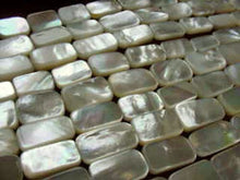 Load image into Gallery viewer, Natural Mother of Pearl Shell Rectangle Bead Strand 102143 - PremiumBead Primary Image 1