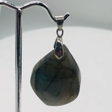 Load image into Gallery viewer, Labradorite Sterling Silver Natural | 1 1/2" Long | Blue/Golden | 1 Pendant |
