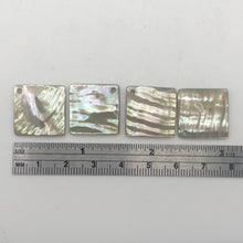 Load image into Gallery viewer, Four Blue Sheen Abalone 18mm Square Pendant Beads - PremiumBead Alternate Image 8