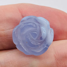 Load image into Gallery viewer, Hand Carved 1 Blue Lace Agate Rose Flower Bead 10213