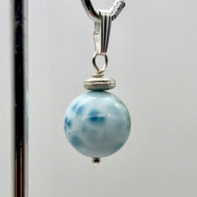Load image into Gallery viewer, Hemimorphite Sterling Silver Pendant Round | 1" Long | Blue | 1 Pendant