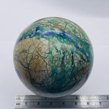 Load image into Gallery viewer, Azurite Malachite Chrysoprase Scry Crystal Sphere | 60mm | Green/Blue/Brown | 1