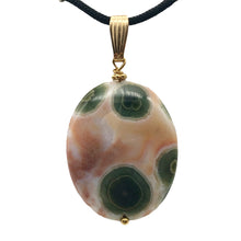 Load image into Gallery viewer, Lovely Oval Ocean Jasper and 14K gold-filled Pendant 510561A