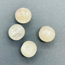 Load image into Gallery viewer, Chatoyant Hint of Color Round Kunzite Beads | 9mm | 4 Beads |