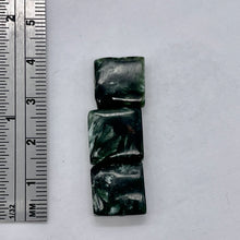 Load image into Gallery viewer, 3 Russian Seraphinite 13x13mm Square Coin Beads 009576