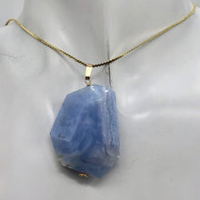 Load image into Gallery viewer, Blue Chalcedony 14K Gold Filled Faceted Crystal Pendant | 1 1/2" Long| Lavender|