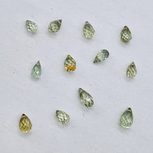Load image into Gallery viewer, 1 Natural Sage Green Natural Zircon Briolette Bead 6943