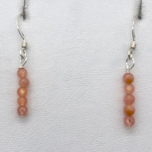 Load image into Gallery viewer, Stiletto Gem Quality Rhodochrosite Drop Silver Earrings - PremiumBead Alternate Image 5