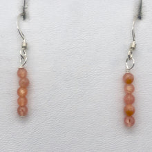 Load image into Gallery viewer, Stiletto Gem Quality Rhodochrosite Drop Silver Earrings - PremiumBead Alternate Image 5
