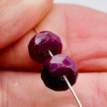 Load image into Gallery viewer, Ruby 6ct Faceted Parcel Rondelle Beads | 8x5 to 8x4mm | Red | 2 Beads |