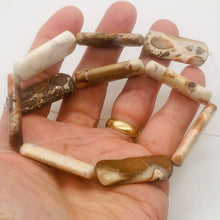 Load image into Gallery viewer, Conglomerate Jasper Rounded Rectangle Strand | 40X15X5 | Pastels/Brown | 10 Bead