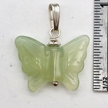 Load image into Gallery viewer, Flutter Carved Aventurine Butterfly Sterling Silver Pendant| 1 1/4" Long| Green| - PremiumBead Alternate Image 6