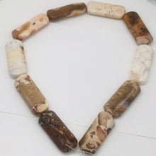 Load image into Gallery viewer, Conglomerate Jasper Rounded Rectangle Strand | 40X15X5 | Pastels/Brown | 10 Bead