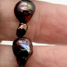 Load image into Gallery viewer, Amazing! Each Pearl one of a kind Black Peacock Fireball Pearl Strand - PremiumBead Alternate Image 2