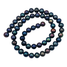 Load image into Gallery viewer, Fresh Water Pearl Strand Round | 8 mm | Blue/Purple | 54 Beads |