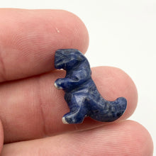 Load image into Gallery viewer, T-Rex Dinosaur 2 Sodalite Tyrannosaurus Rex Beads | 20x18.5x8mm | Blue w/ White - PremiumBead Alternate Image 9