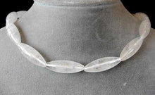 Load image into Gallery viewer, 3 Icy Quartz Long Rice 30x10mm Beads4572 - PremiumBead Primary Image 1