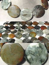 Load image into Gallery viewer, Cat's Eye Chrysoberyl Quartz Flat 35x5mm Disc Bead Strand 105615 - PremiumBead Alternate Image 4