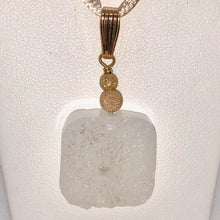 Load image into Gallery viewer, White Quartz 20mm Square Coin Pendant! Druzy! 510422 - PremiumBead Alternate Image 3