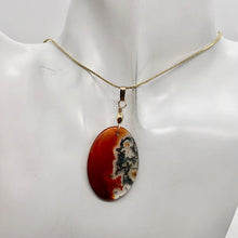 Load image into Gallery viewer, Moss Agate Oval 14K Gold Filled Pendant | 2" Long | Red Green Clear | 1 Pendant|
