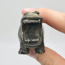 Load image into Gallery viewer, Hematite and Jasper Hippopotamus Figurine | 60x38x24mm | Graphite/Red | 89.9g - PremiumBead Alternate Image 2