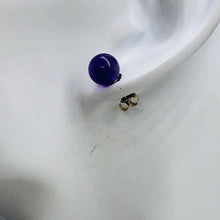 Load image into Gallery viewer, Amethyst 8mm Sterling Silver Stud Ball Earrings | 8mm | Purple | 1 Earrings