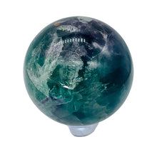 Load image into Gallery viewer, Fluorite Scry Meditation Sphere Round | 2 1/2" | Green/Clear | 1 Sphere |