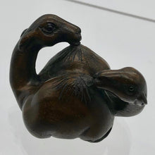 Load image into Gallery viewer, Carved Double Camel Dark Teak Ojime/Netsuke Bead - PremiumBead Primary Image 1