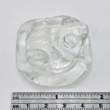 Load image into Gallery viewer, Quartz Frog on Lilly Pad Carving | 30x45x45mm | Clear | 1 Figurine |