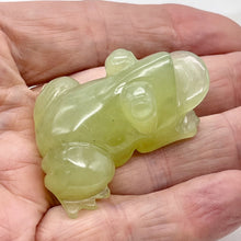 Load image into Gallery viewer, Jade Money Frog Carving | 2" Long | Green | 1 Figurine |