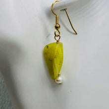 Load image into Gallery viewer, Korean Jade14K Gold Filled Leaf Earrings | 1 3/4" Long | Green | 1 Pair |