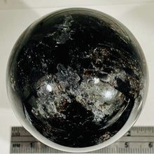 Load image into Gallery viewer, Arfvedsonite Scry Meditation Sphere Round | 2" | Black/Silver | 1 Sphere |