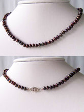 Load image into Gallery viewer, Purple Midnight Berry Freshwater Pearl Sterling Silver 15.5 inch Necklace 9915D - PremiumBead Primary Image 1