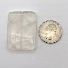 Load image into Gallery viewer, Quartz Orange Rectangular Pendant Bead | 40x30x6mm | Clear |