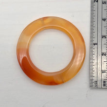 Load image into Gallery viewer, Carnelian Agate Picture Frame Bead | 37x3.5mm | Orange | 23mm opening |