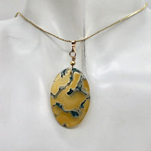 Load image into Gallery viewer, Moss Agate Oval 14K Gold Filled Pendant | 2" Long | Yellow Green | 1 Pendant|
