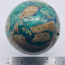 Load image into Gallery viewer, Azurite Malachite Chrysoprase Scry Crystal Sphere | 60mm | Green/Blue/Brown | 1