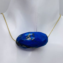 Load image into Gallery viewer, Lapis, Designer Cut 122ct Pendant Bead | 42x22x16mm | Blue | 1 Bead |