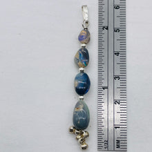 Load image into Gallery viewer, Opal Sterling Silver Drop | 2 1/4" Long | Blue Green Fire | 1 Pendant