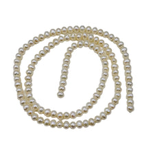 Load image into Gallery viewer, Natural Creamy White High Luster 4x3mm Freshwater Pearl Strand 103127

