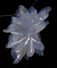 Load image into Gallery viewer, 88cts Exquistely Hand Carved Blue Chalcedony Flower Bead 009858P - PremiumBead Alternate Image 3