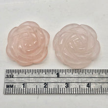 Load image into Gallery viewer, Rose Quartz Gemstone Carved Rose Flower Bead | 21x9mm | 1 Bead |