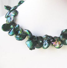 Load image into Gallery viewer, 5 Dragon Scales Green 16x5mm to 25x6mm Briolette Coin Pearls 9937 - PremiumBead Primary Image 1