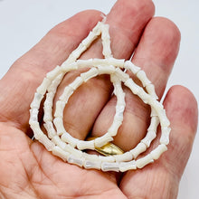 Load image into Gallery viewer, 60 Tulips Hand Carved 7x4mm Mother of Pearl Shell Strand 102113
