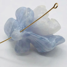 Load image into Gallery viewer, Designer's Dream! Chalcedony Druzy Crystal Flower Pendant Bead| 1 1/4"| Blue|1 |
