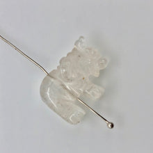 Load image into Gallery viewer, 2 Wild Hand Carved Clear Quartz Elephant Beads | 22.5x21x10mm | Clear - PremiumBead Alternate Image 3