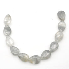 Load image into Gallery viewer, Tourmalated Quartz Teardrop Bead Strand | 18x12x6 | Gray | 23 Beads